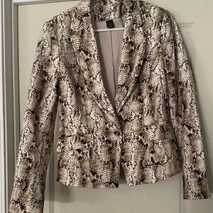 White House Black Market Snakeskin Print Women's Blazer size 12